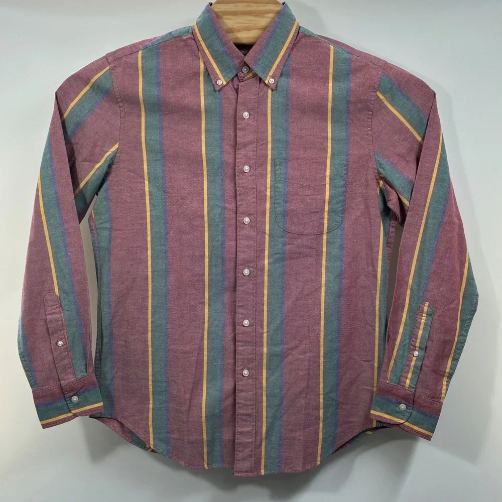 J.Crew Broken-In Oxford Shirt Mens S Organic Cotton Stripe Classic Fit BE996 NWT
